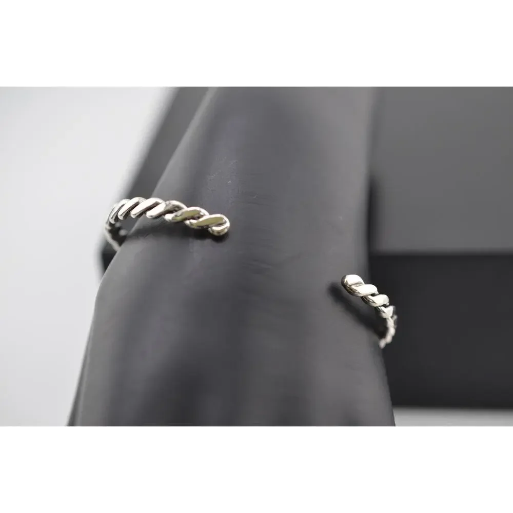 Native American Navajo Sterling Silver Turquoise Bracelet Cuff By Sadie Jim